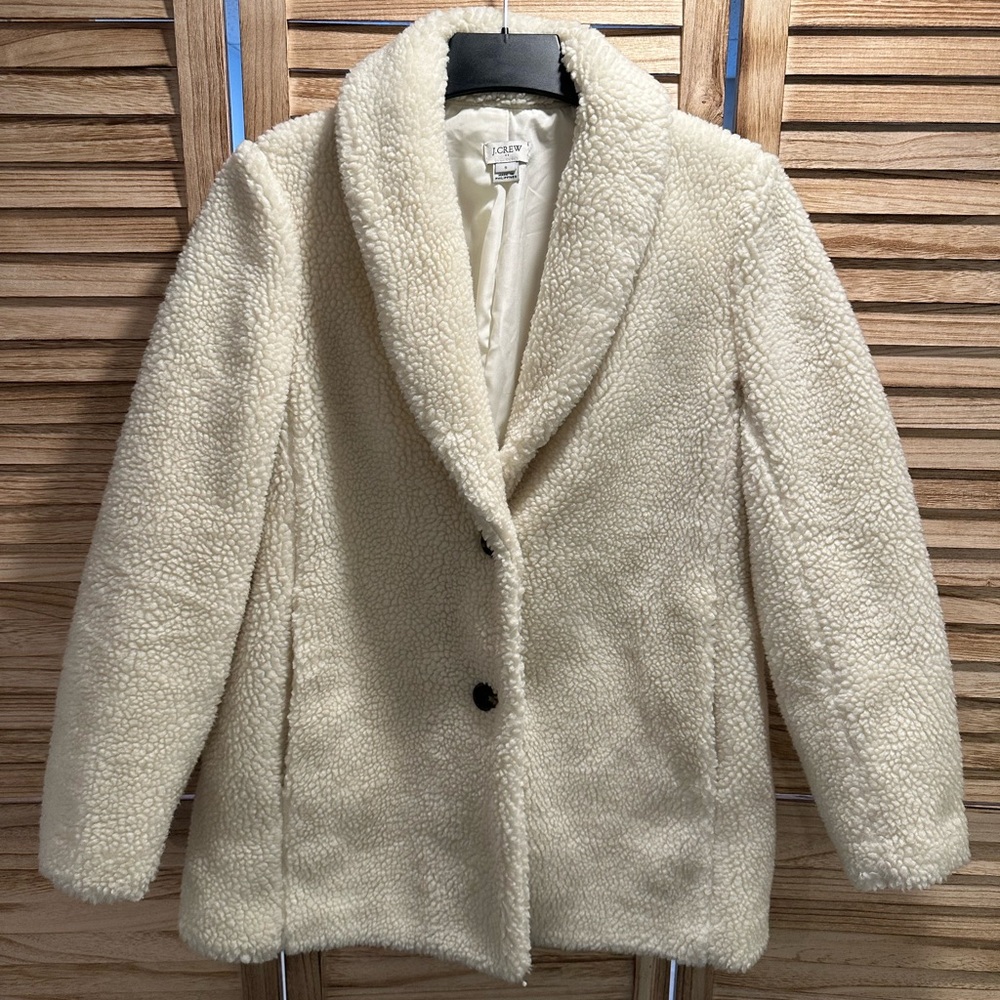 J. Crew Cream Teddy Jacket